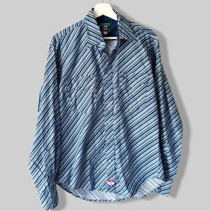 Vintage DC Cowboy Equipment Striped Western Shirt